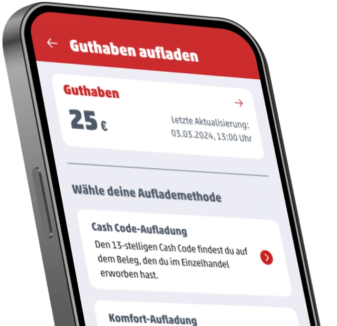 Penny Mobil App - Guthaben anzeigen